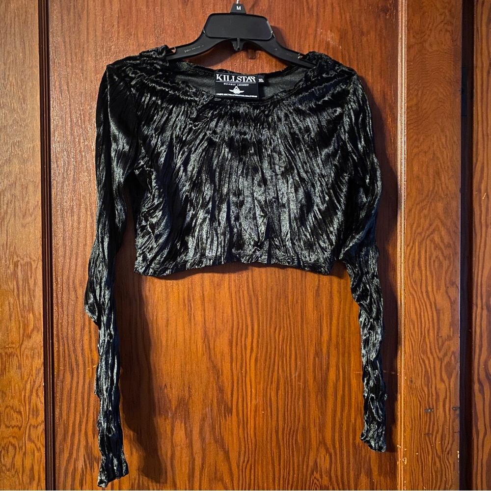 Killstar Midnight Velvet Crop Top XL NWOT